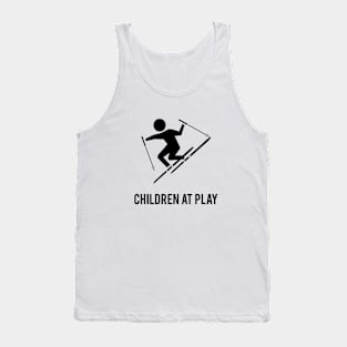 Skiing Children At Play Tank Top